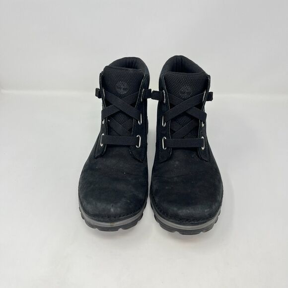 Timberland Brookton Lace Up Round Toe Black Nubuck Ankle Boots Women's Size 9 - Picture 6 of 10